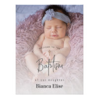 Budget | Baby-Foto-Tauf-Willkommensschild Poster