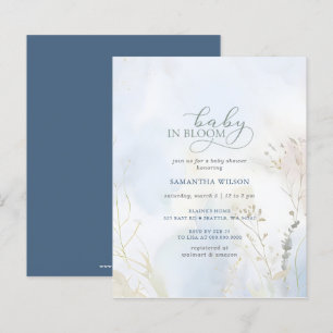 Budget Baby in Bloom Blue Floral Boy Baby Dusche