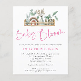 Budget Baby in Bloom Boho Baby Pink Dusche einlade