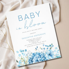 Budget Baby in Bloom Boy Baby Dusche Einladung Flyer