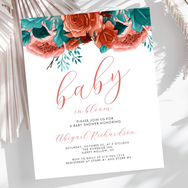 Budget Baby in Bloom Coral Aquamarin Floral Baby D (Von Creator hochgeladen)