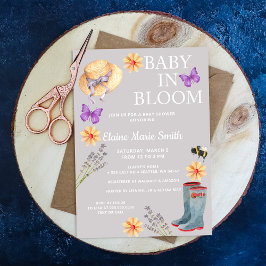 Budget Baby in Bloom Garden Kinderdusche Einladung