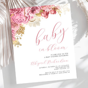 Budget Baby in Bloom Pink Floral Girls Babydusche