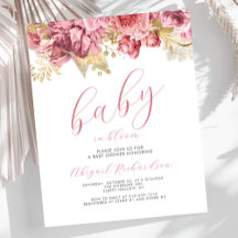 Budget Baby in Bloom Pink Girls Floral Baby Dusche