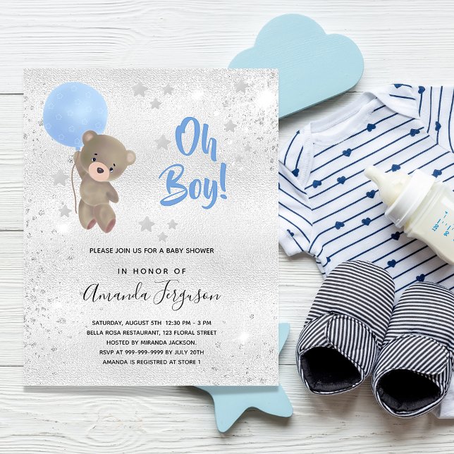 Budget Baby Showboy Teddy Bär blau Silber (Von Creator hochgeladen)