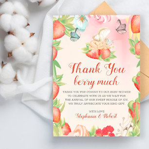 Budget Baby Shower Berry Sweet Thank You