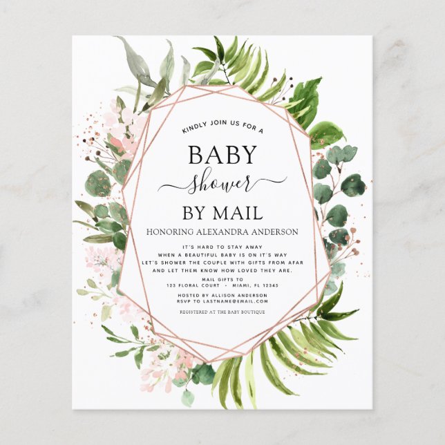 Budget Baby Shower by Mail Greenery Eucalyptus (Vorderseite)