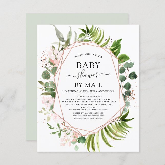 Budget Baby Shower by Mail Greenery Eucalyptus (Vorne/Hinten)
