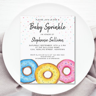 Budget Baby Sprinkle Donuts Kinderdusche Einladung
