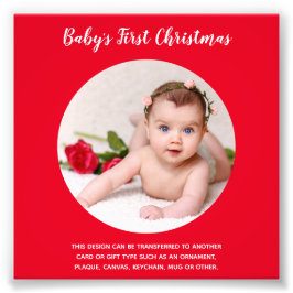 Budget Babys Erste Weihnachtsvorlage lädt ein Fotodruck