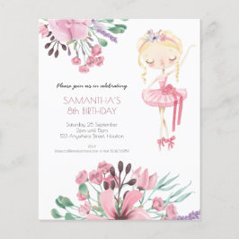 Budget Ballerina Florals Girl 8. Geburtstagsparty