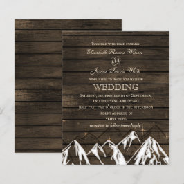 Budget Barnholz Berge Hochzeit Einladung