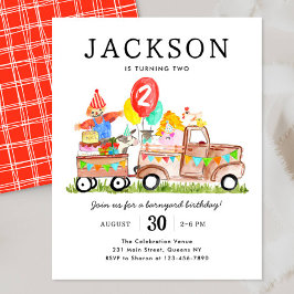 Budget Barnyard Animals Truck Kids Farm Geburtstag