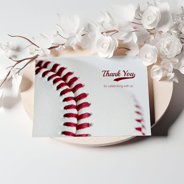Budget Baseball Theme Wedding Dankeskarte (Von Creator hochgeladen)