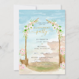 BUDGET Beach Coast Elopement Party laden Einladung