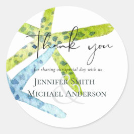 BUDGET BEACH Sea Ocean Life Hochzeit\ Runder Aufkleber