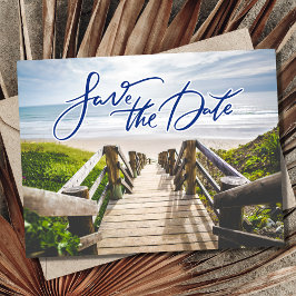 Budget Beach Wedding Save the Date Ankündigungspostkarte