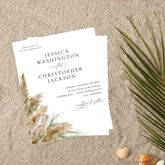 Budget Beachy Boho Pampas Grass Wedding (Von Creator hochgeladen)