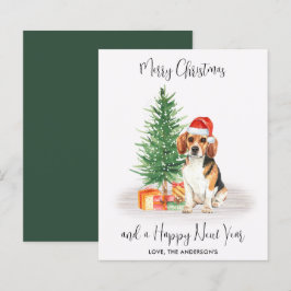 Budget Beagle Dog Santa Festive Frohe Weihnachten