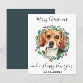 Budget Beagle Hund Frohe Weihnachtskarte