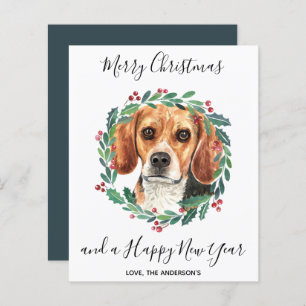 Budget Beagle Hund Frohe Weihnachtskarte