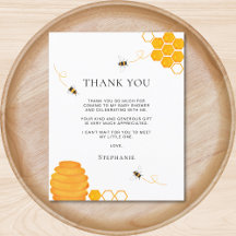 Budget Bee Baby Dusche Danke Karte