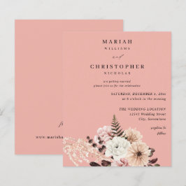 Budget Beige & Blush Pink Rustikale Hochzeitstorte