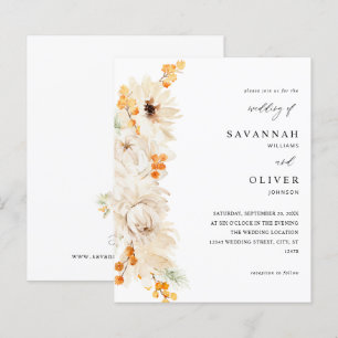 Budget Beige & Orange Blumenhochzeit