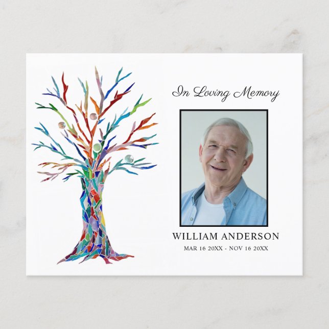 Budget Beileid Beerdigung Vielen Dank Foto Card (Vorderseite)