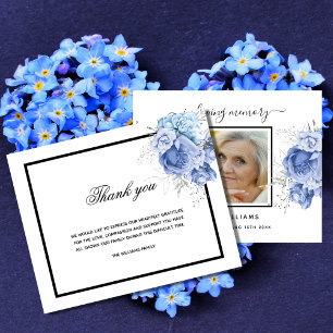 Budget Beileid Blue White Foto vielen Dank