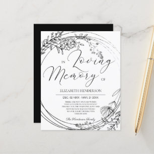 BUDGET Beileid Danke Karte. Papierblatt