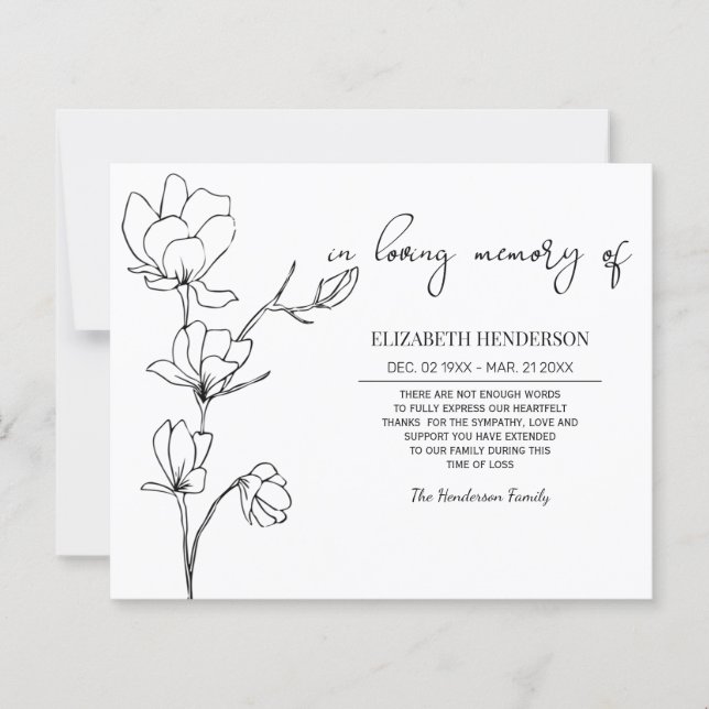 Budget Beileid Memory /Danke. (Vorderseite)