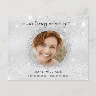 Budget Beileid silber Glitzern Foto vielen Dank