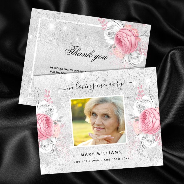 Budget Beileid silber pink Foto vielen Dank (Von Creator hochgeladen)