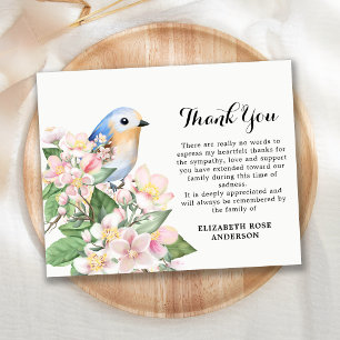 Budget Beileid Vielen Dank Memorial Bird Floral
