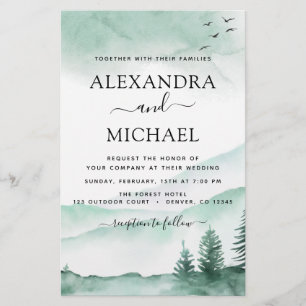 Budget Berg Rustikale Wasserfarbenwelt Hochzeit