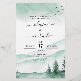 Budget Berg Rustikale Wasserfarbenwelt Hochzeit