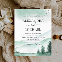 Budget Berg Rustikale Wasserfarbenwelt Hochzeit