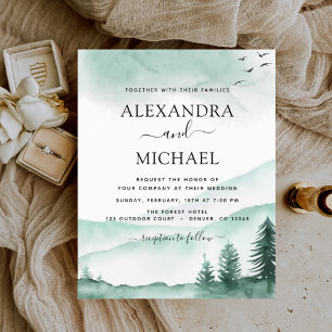 Budget Berg Rustikale Wasserfarbenwelt Hochzeit