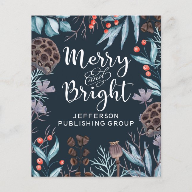 Budget Berries Merry and Bright Holiday Card (Vorderseite)