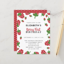 Budget Berry First Birthday Niedlich Strawberry Gi