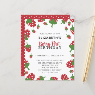 Budget Berry First Birthday Niedlich Strawberry Gi