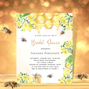 Budget Biene Hochzeit gelbe Blumen Einladung
