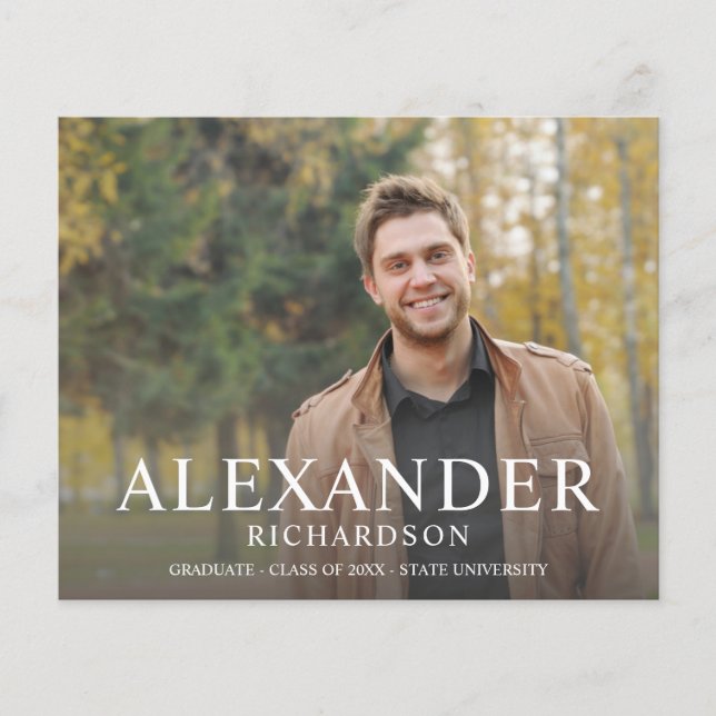 Budget Big Mod Name Foto Abschluss Ankündigung Flyer (Vorne)