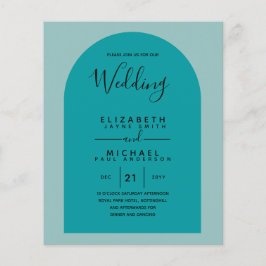 BUDGET Bilingual Spanish Boda English Wedding Flyer