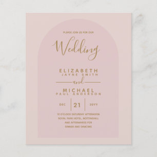BUDGET Bilingual Spanish Boda English Wedding Flyer