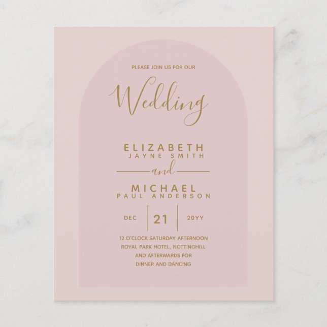 BUDGET Bilingual Spanish Boda English Wedding Flyer (Vorne)