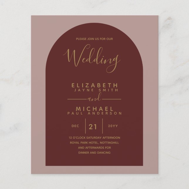BUDGET Bilingual Spanish Boda English Wedding Flyer (Vorne)