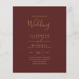 BUDGET Bilingual Spanish Boda English Wedding Flyer