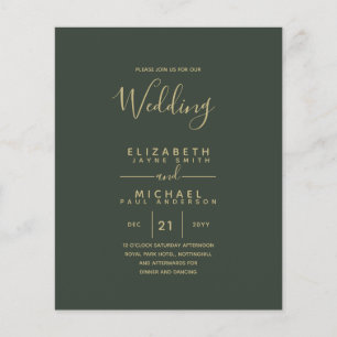 BUDGET Bilingual Spanish Boda English Wedding Flyer